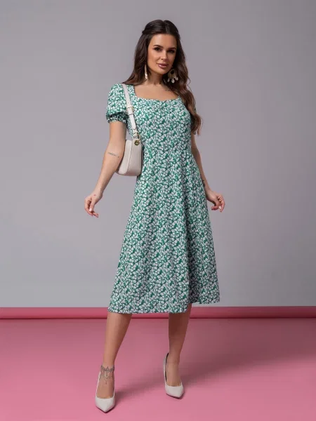 Платье миди Issa Plus зеленое