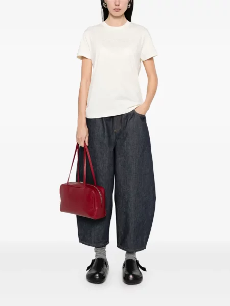 Tricou Moncler cu broderie alb