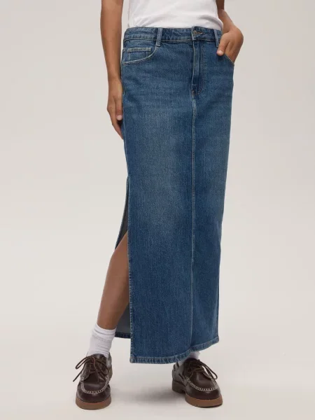 Джинсова спідниця DIVERSE Unae бавовна/еластан блакитний