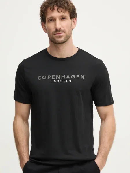 Lindbergh tricou din barbati cu imprimeu negru