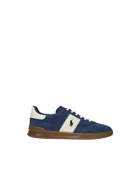 Sneakersy Polo Ralph Lauren skórzane niebieskie