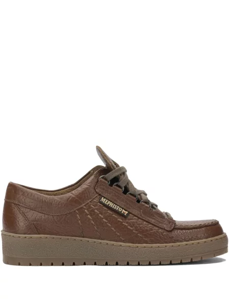 Sneakerși Musto cu șireturi din dantelă maro