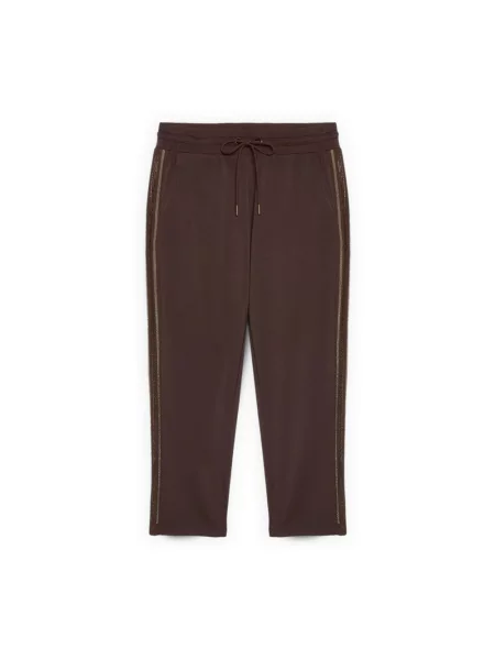 Spodnie dresowe Fiorella Rubino brązowe