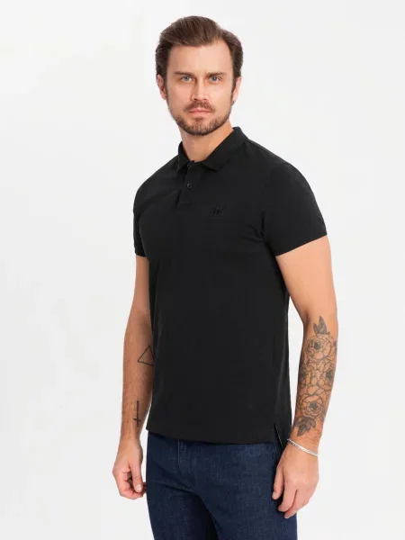 Pletená polokošeľa Ombre Clothing biela