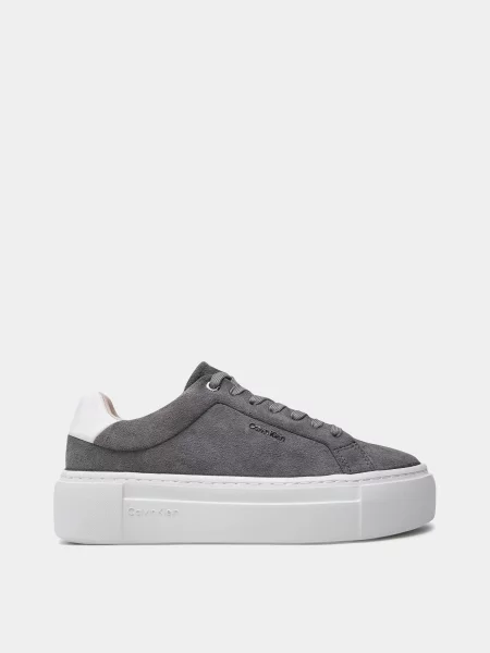 Кожаные кеды Calvin Klein серые