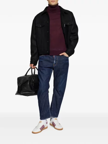 Tricou Dsquared2 cu broderie roșu