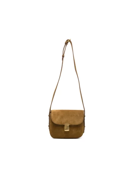 Torebka crossbody Soeur zamszowa brązowa