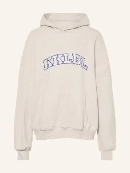 Karo Kauer Oversized Mikina S Kapucí světle šedá