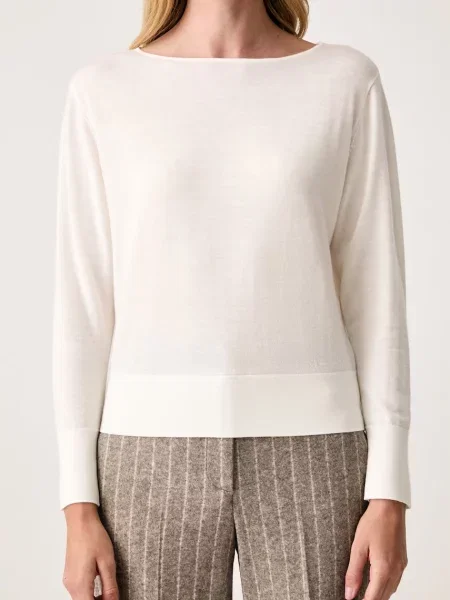 MM by Max Mara női gyapjú pulóver MMLBUTTERFLY bézs