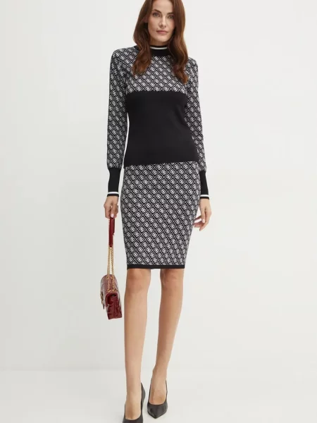 Guess spódnica LISE mini ołówkowa czarny