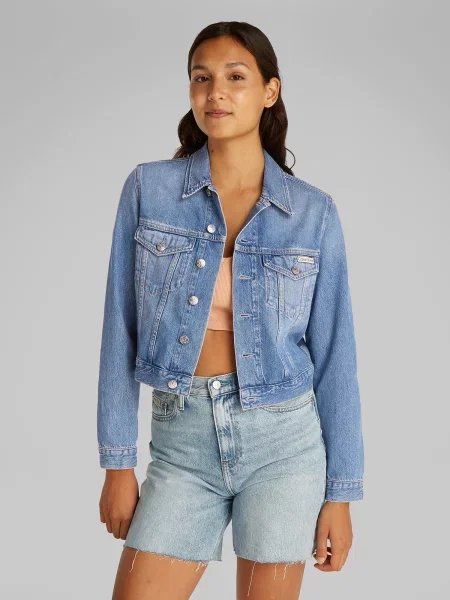 Calvin Klein Jeans Džínsová bunda modrá