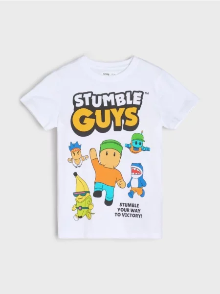 Sinsay Tričko Stumble Guys bílá