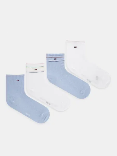 Чорапи Tommy Hilfiger 4 чифта бяло