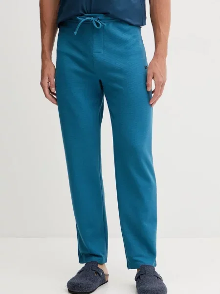 Tepláky BOSS Waffle Pants modré