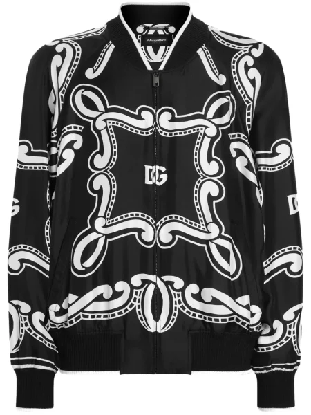 Geacă bomber Dolce & Gabbana cu imagine negru