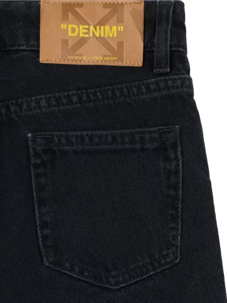 Jeansy straight leg dziecięce Off-white białe