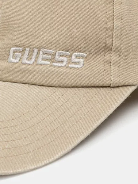Czapka z daszkiem Guess beżowa