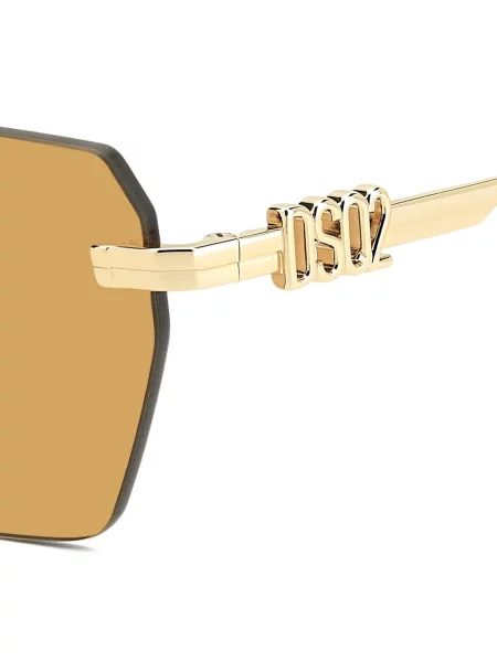 Ochelari de soare Dsquared2 Eyewear cu imprimeu geometric auriu