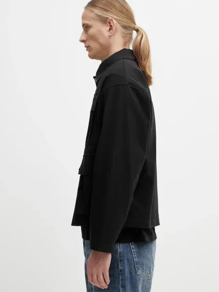 NEIGHBORHOOD jachetă de UTILITY JACKET de tranziție oversize negru