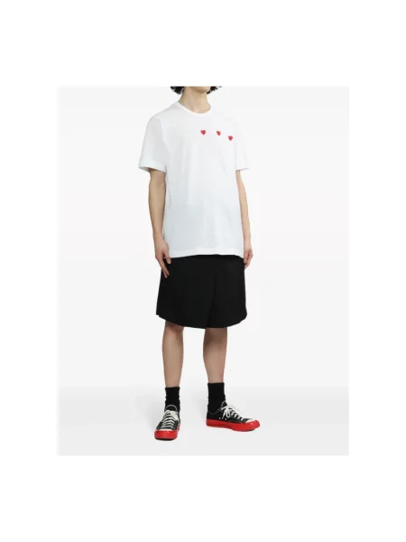 Koszulka Comme Des Garcons z logo biała