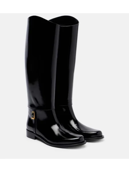 Kožne čizme Saint Laurent crna