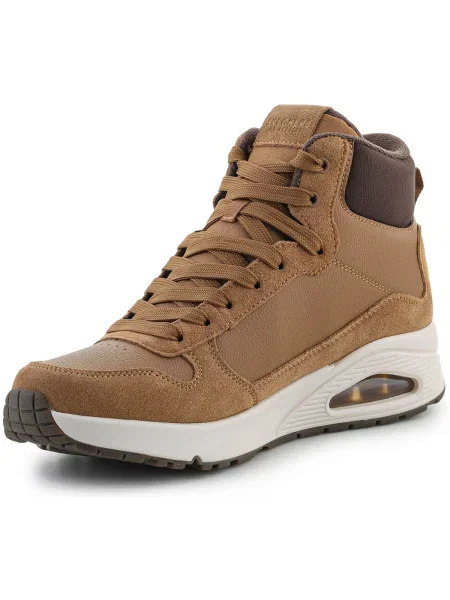 Sneakerși Skechers cu șireturi maro