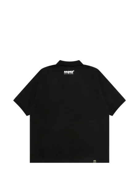 Поло тениска Aape By *a Bathing Ape® с автограф черно