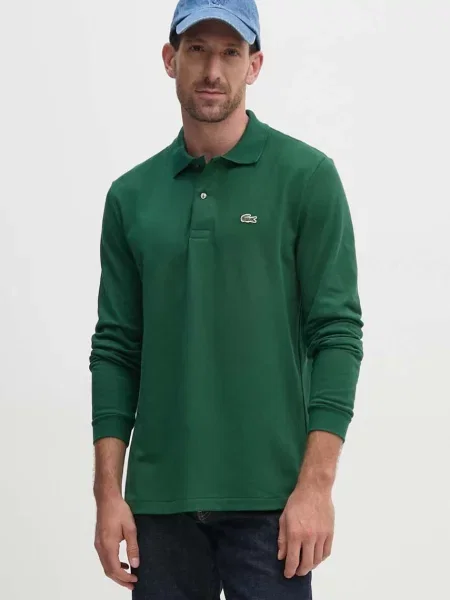 Majica z dolgimi rokavi Lacoste zelena