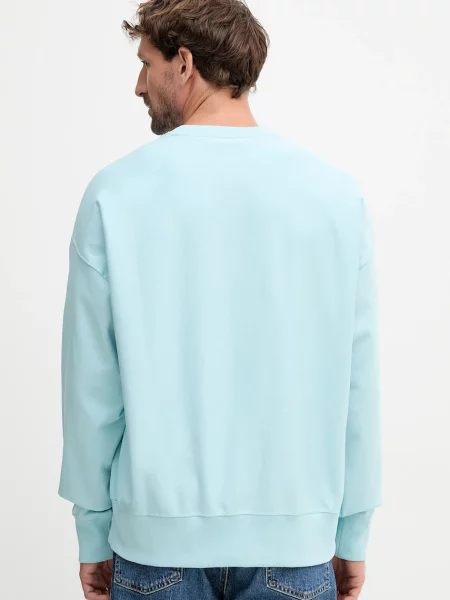 Calvin Klein Jeans bluza turkusowy z nadrukiem