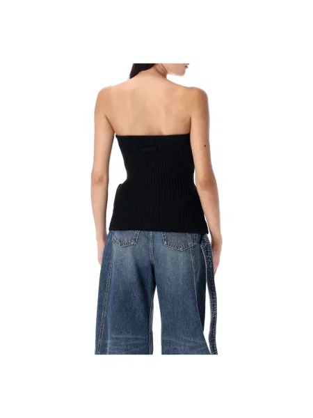 Top Jean Paul Gaultier wełniany czarny