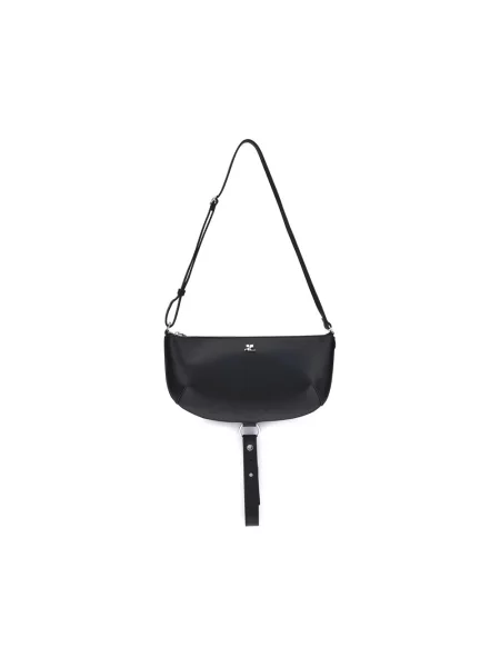 Torebka Courreges z logo czarna