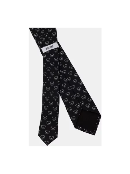 Moschino krawat jedwabny czarny