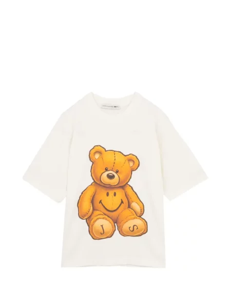 Ursuleț de pluș tricou Joshua Sanders cu imagine alb