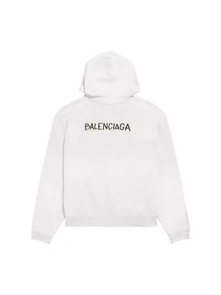 Bluza z kapturem Balenciaga z kapturem biała