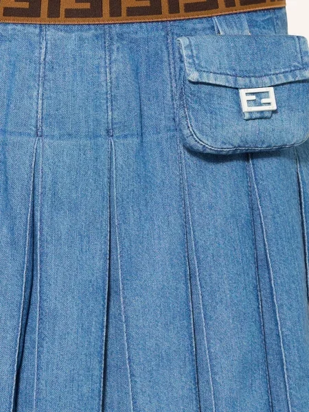 Fendi Spódnica Dżinsowa blau
