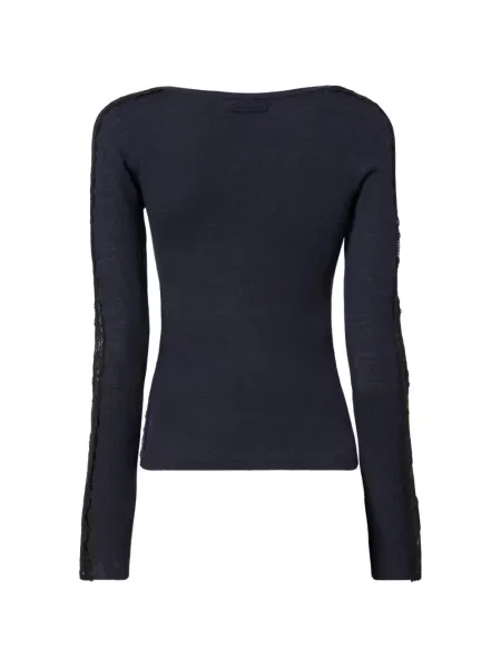 Cardigan Pinko din dantelă albastru