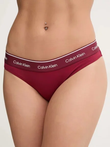 Calvin Klein figi kąpielowe bordowy miękka miseczka