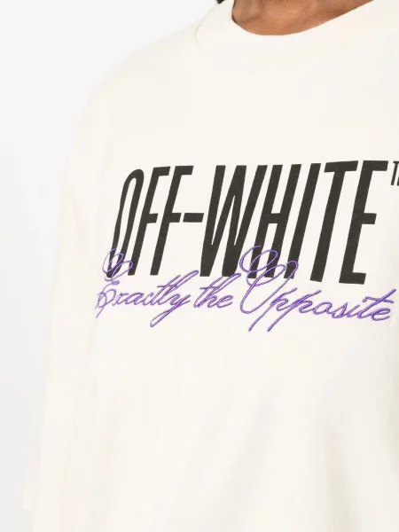 Μικρός μπλούζα Off-white με σχέδιο λευκό