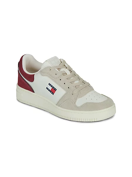 Tommy Jeans Nizke superge TJW RETRO BASKET SNEAKER bež / ecru / mornarska / bordo bela