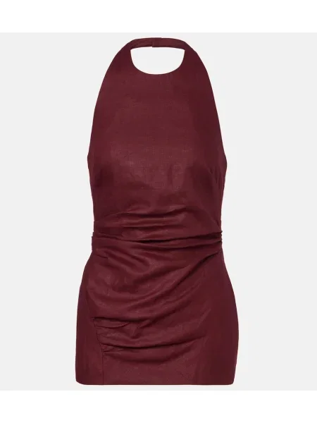 Top Faithfull de in cu gât halter bordo