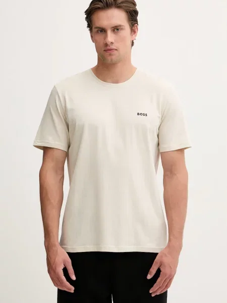 BOSS ležerna kratka majica iz bombaža z elastanom Mix&Match T-Shirt R bež