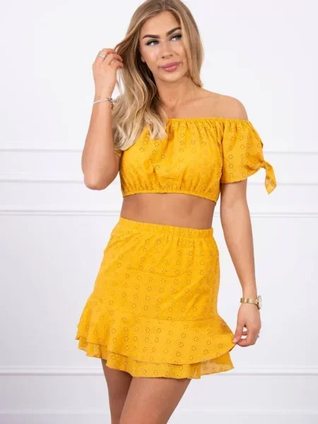 Fustă Kesi cu broderie