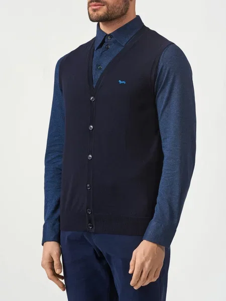 Вовняний Жилет Harmont&Blaine темно-синій синій