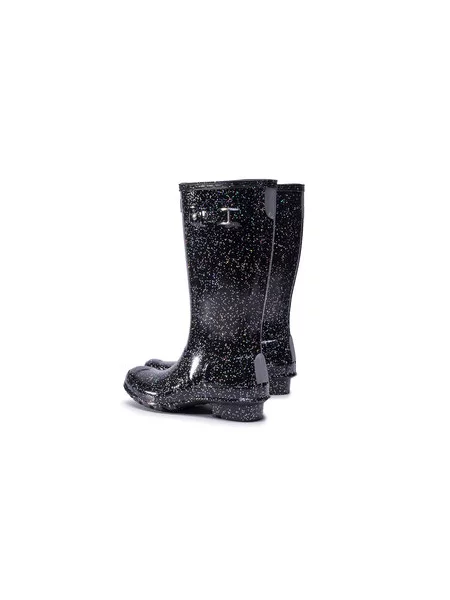 Gumene čizme Hunter Org Kids Giant Glitter Boots crna