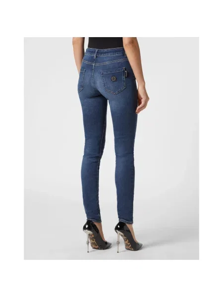 Jeansy Philipp Plein w serca niebieskie