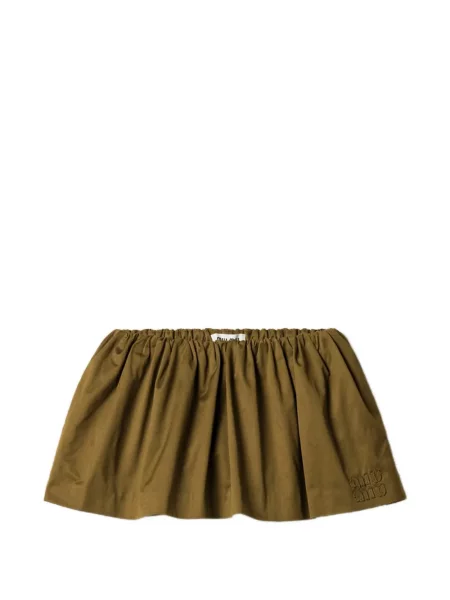 Mała mały spódnica mini Miu Miu dzwony zielona