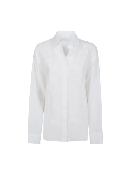 Lniana koszula z lnu Eleventy biała