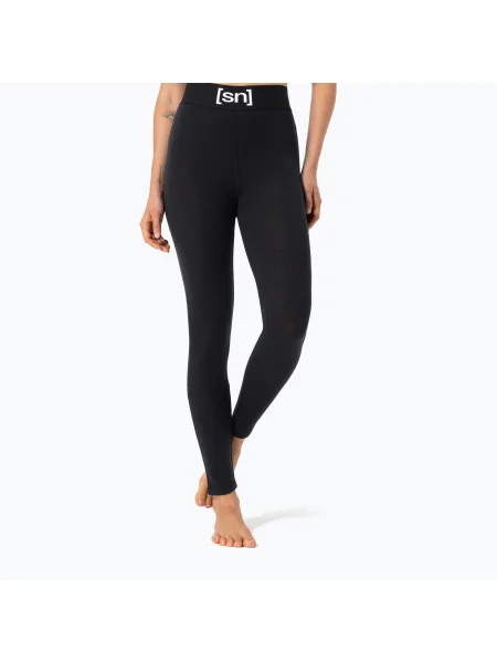 Pantaloni termici pentru femei super.natural Tundra jet black negru