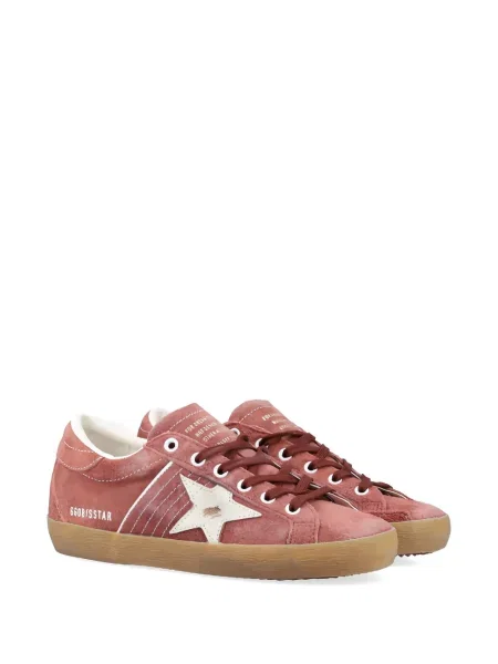 Sneakerși Golden Goose din piele de căprioară roșu