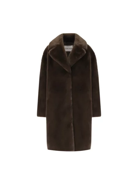 Stand Studio płaszcz Camille Cocoon Coat przejściowy oversize brązowy